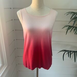 NWT Josephine Chaus Ombre Pink/ Rose/ Peach Sleeveless Knit Top Size M